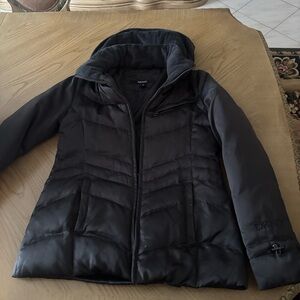 DKNY Women's Dark Gray Down Puffer Jacket